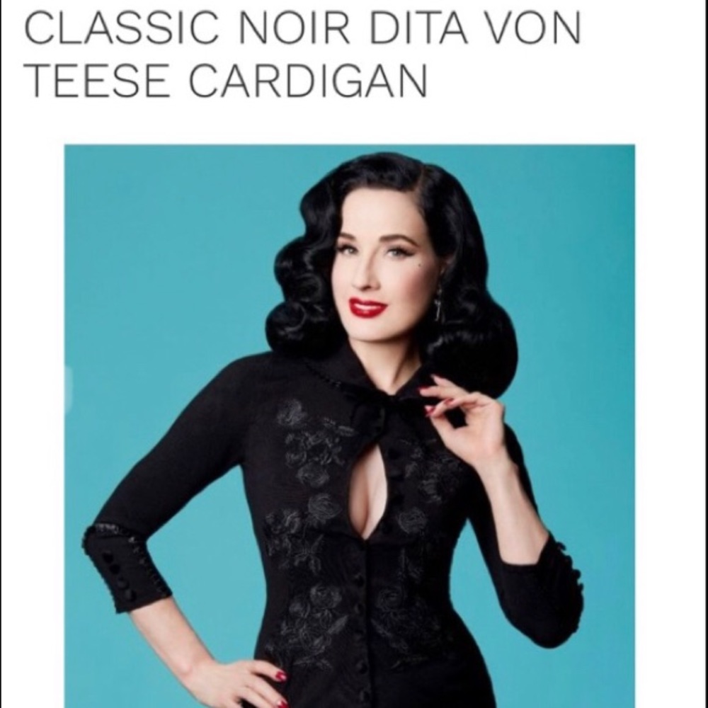 Dita Von Teese Black Noir Cardigan